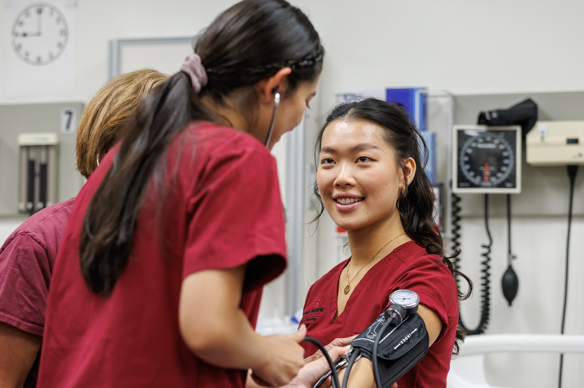 nursing students during class activity