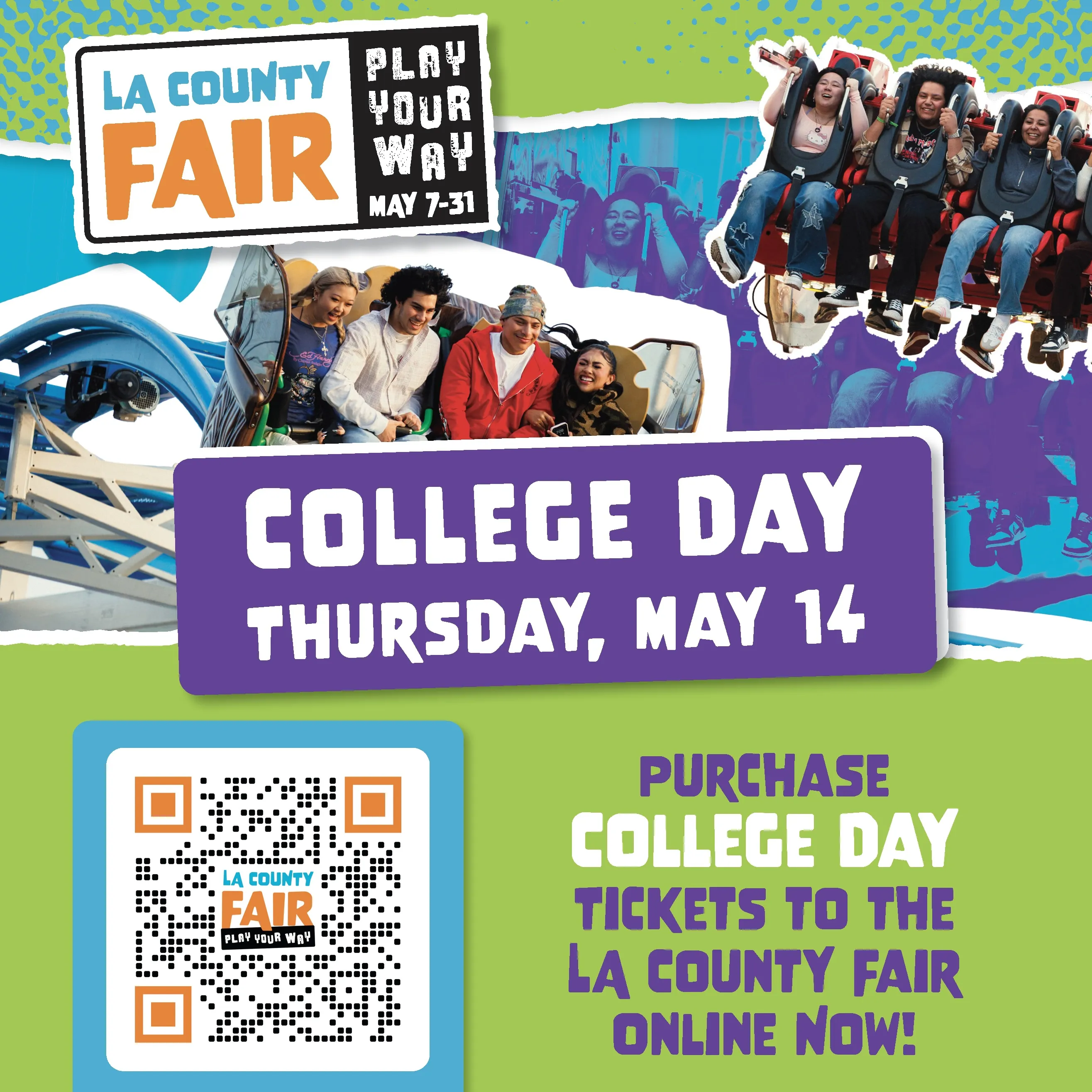 Flyer for LA County Fair to purchase tickets