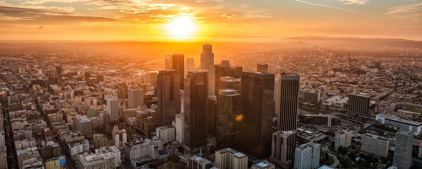 los angeles featuring downtown buildings