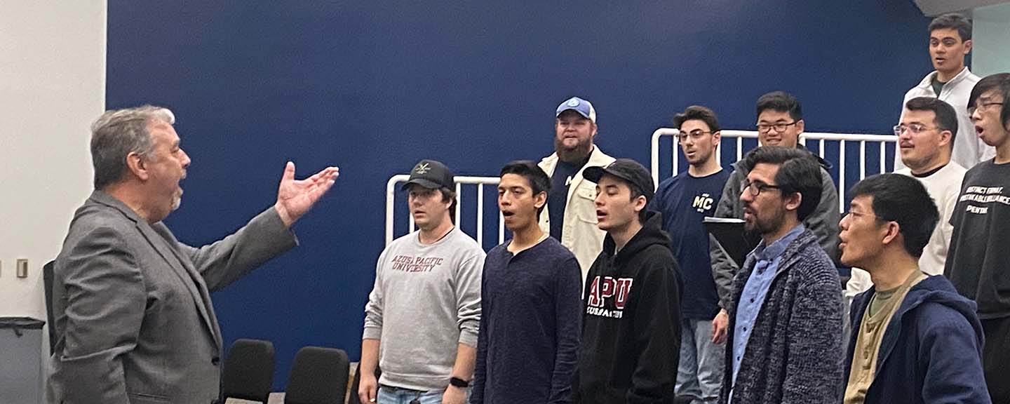 Men's Choir singing