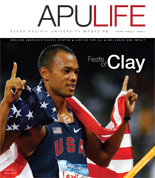 APULIFE front cover of U.S. Olympian pointing upwards