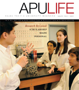 APULIFE front cover of students in lab