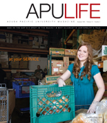 APULIFE front cover of girl in food pantry
