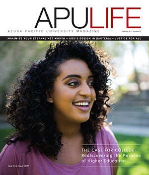 APULIFE front cover of student smiling