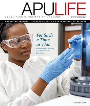 APULIFE front cover of student in lab