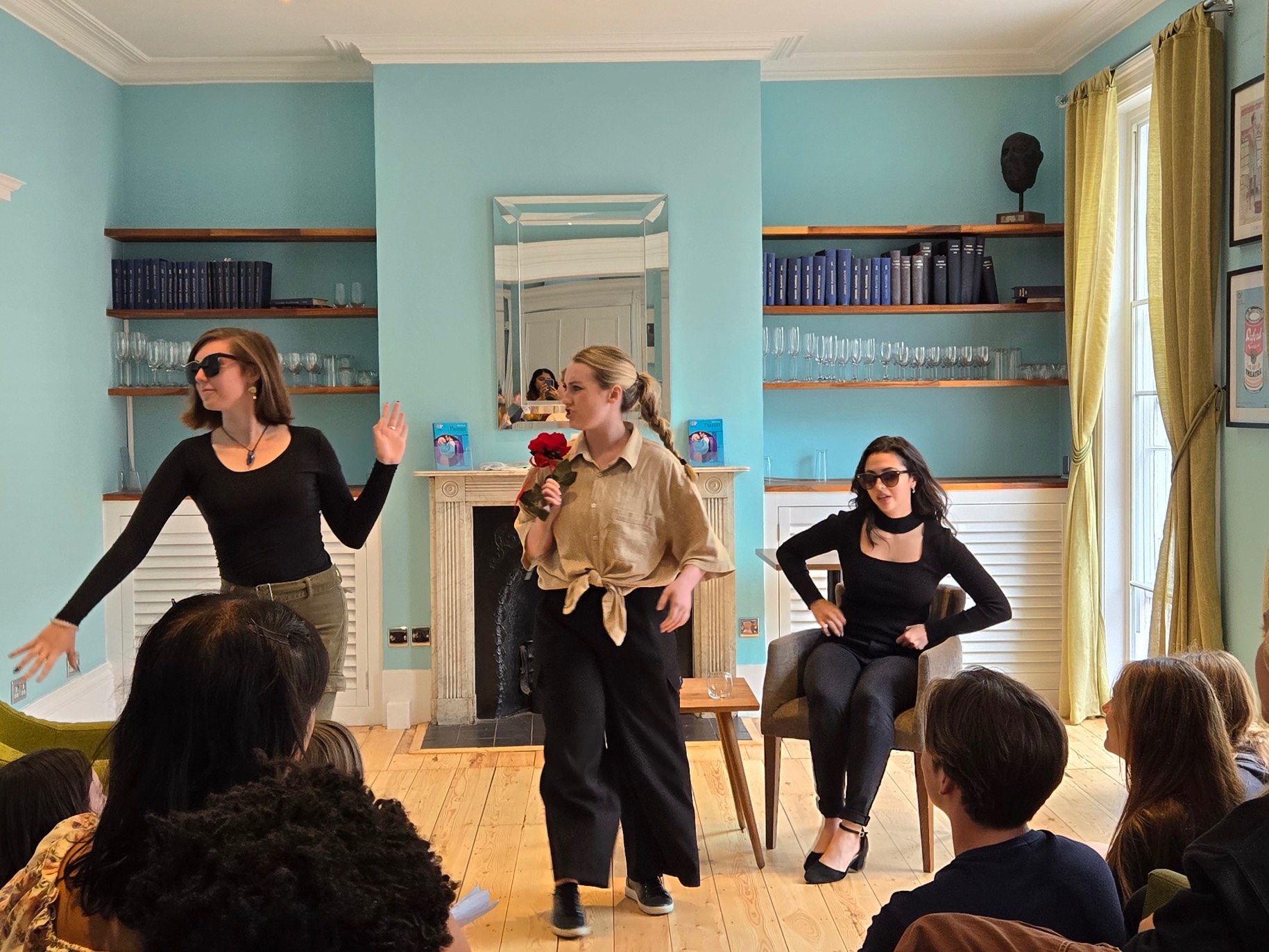 students practicing their acting skills in oxford 