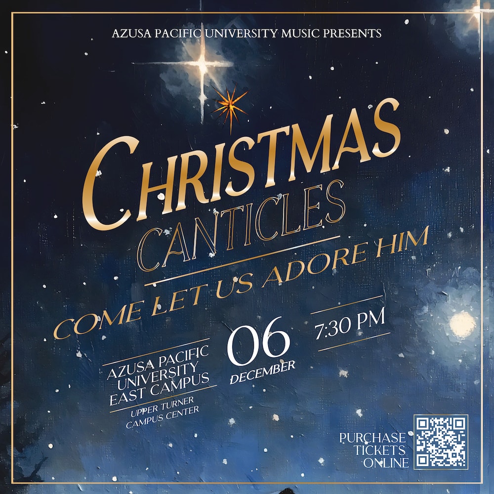 Christmas Canticles APU event flyer