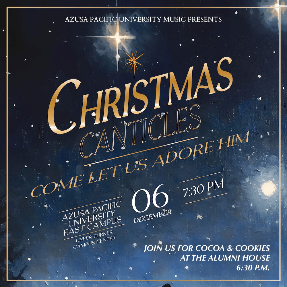 Christmas Canticles APU event flyer