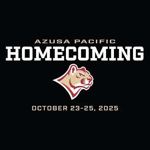 homecoming flyer in black saying homecoming october 23-25 with the cougar mascot logo