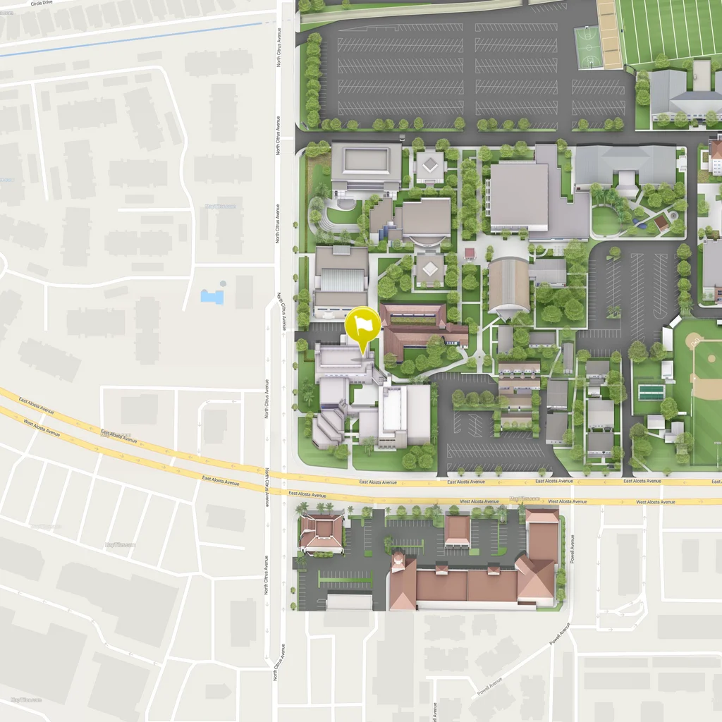 static map of the provost office's location