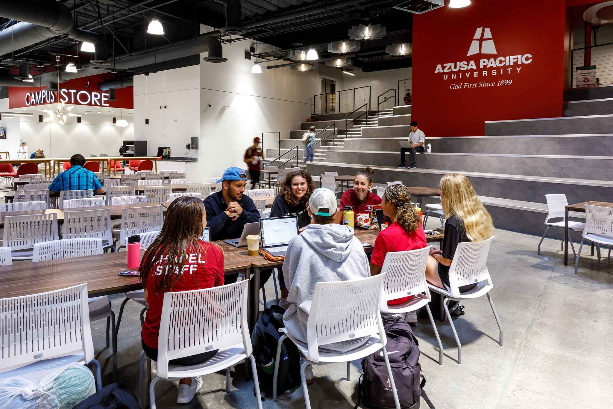 Students on West campus