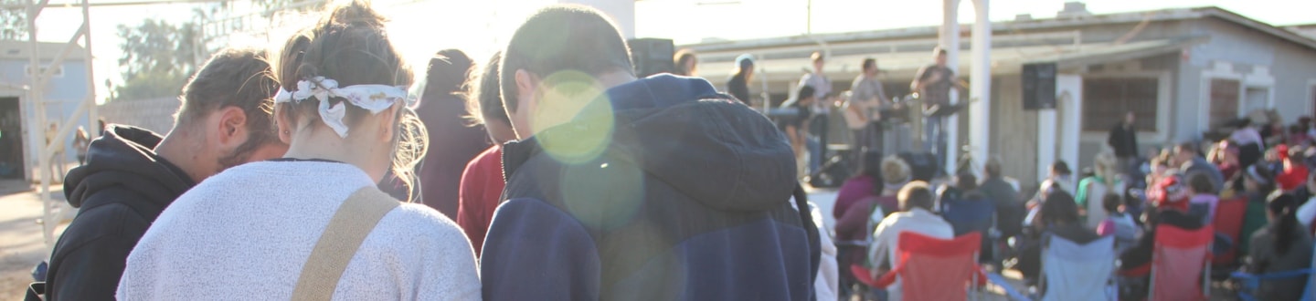 Students praying together