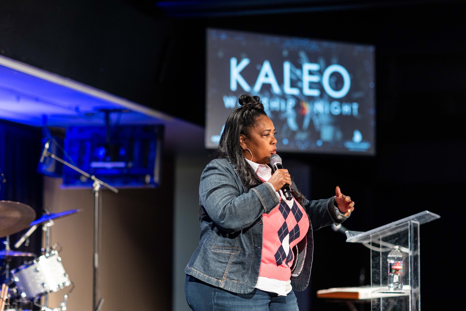 Students praying together