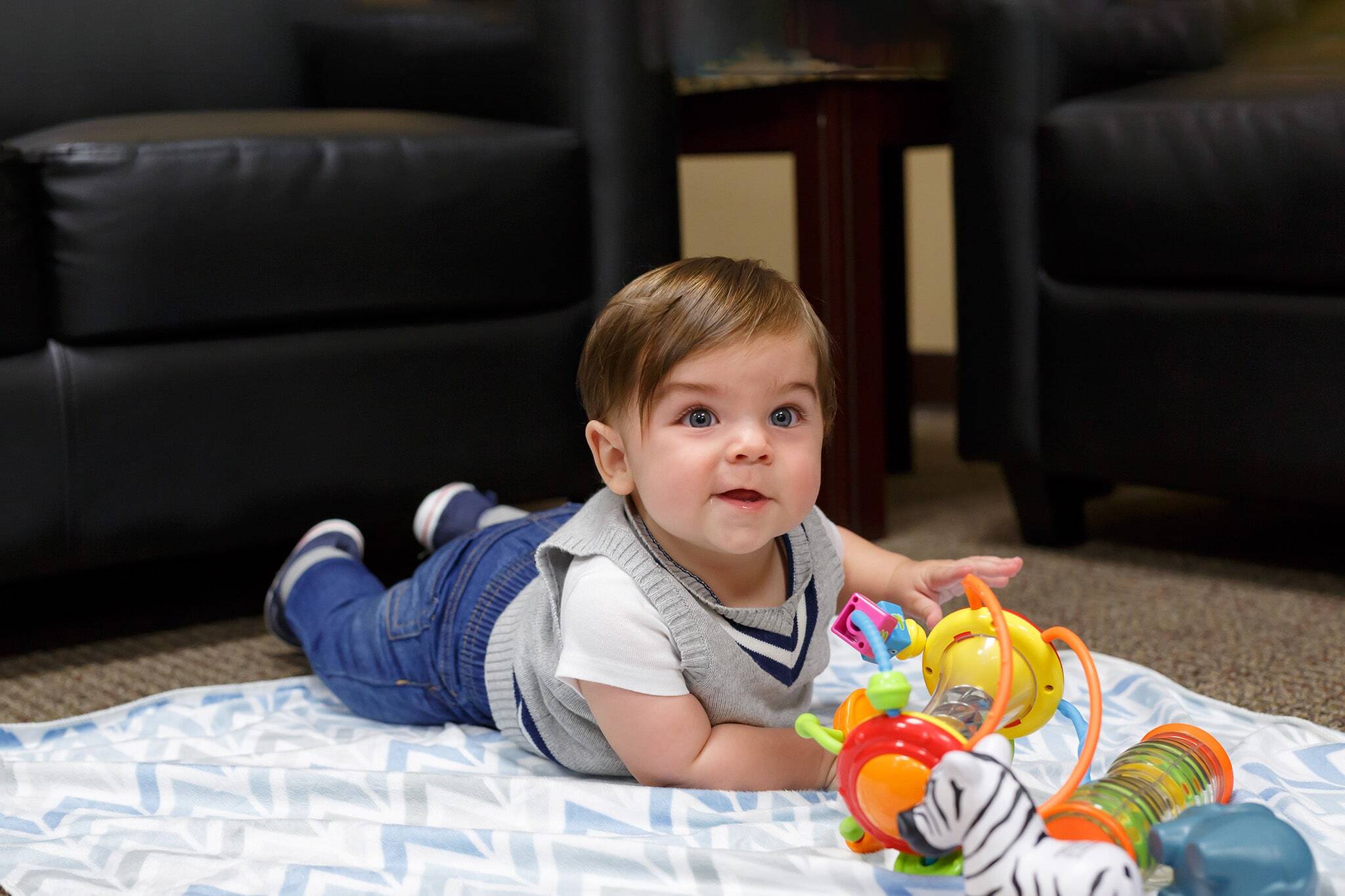 Baby on playmat