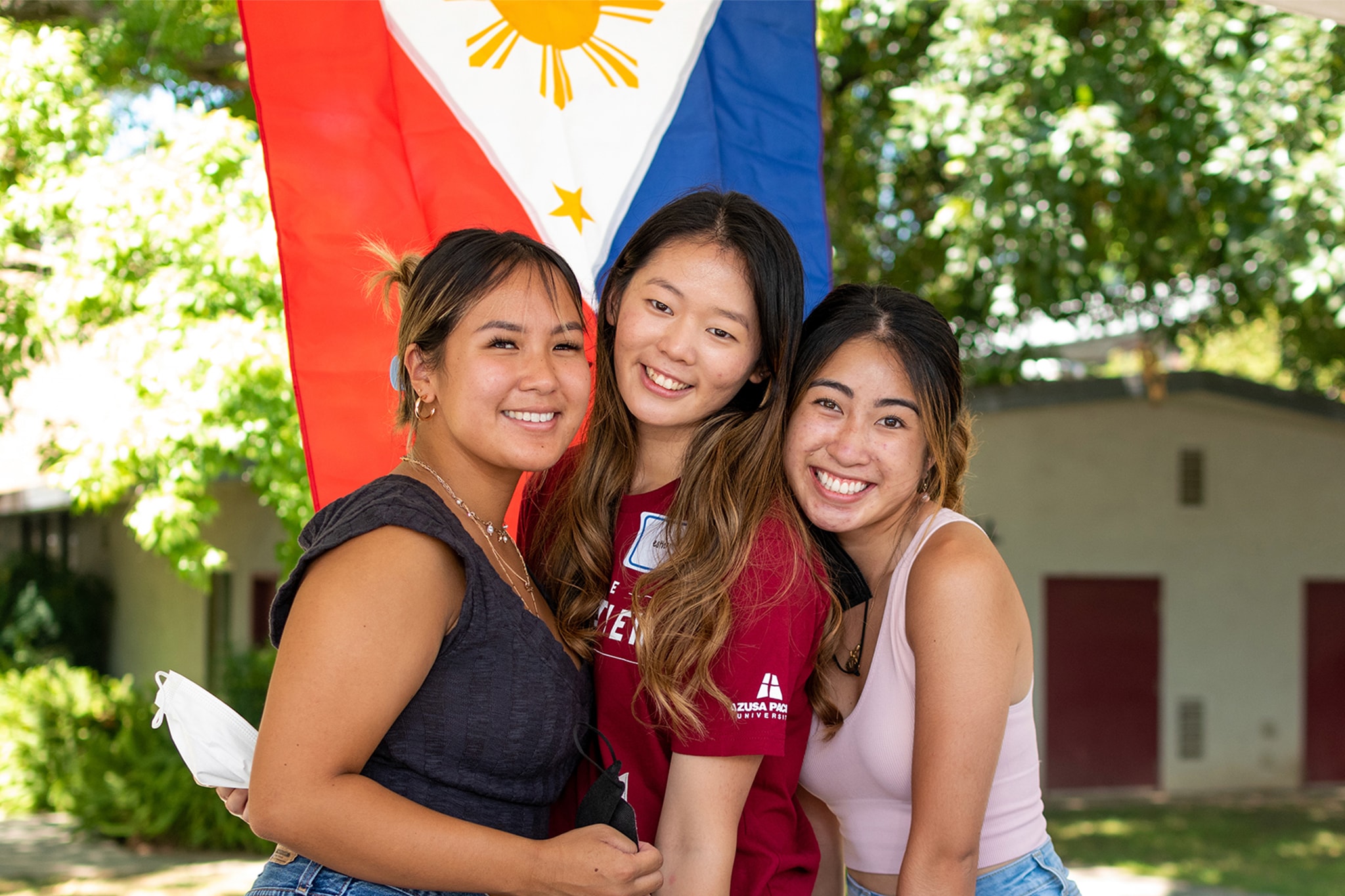 International students smiling