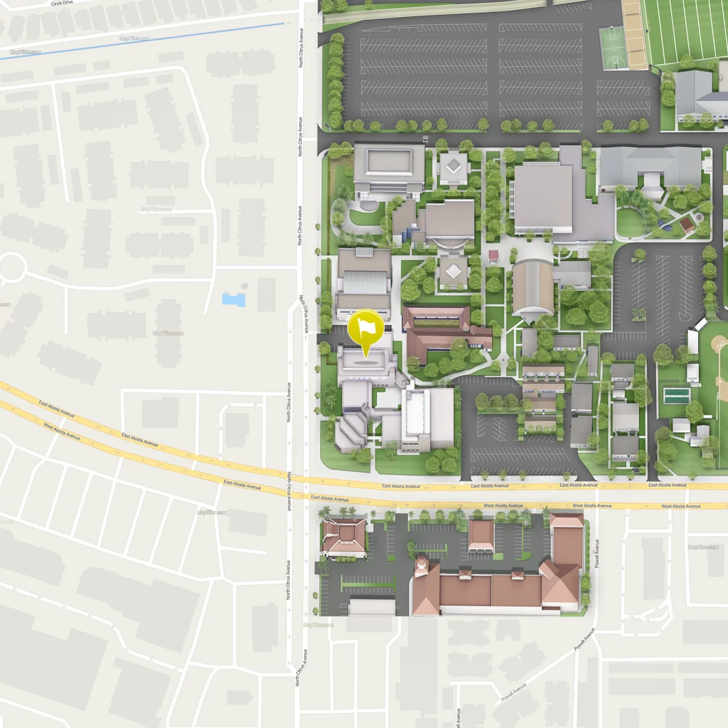 static map of the provost office's location