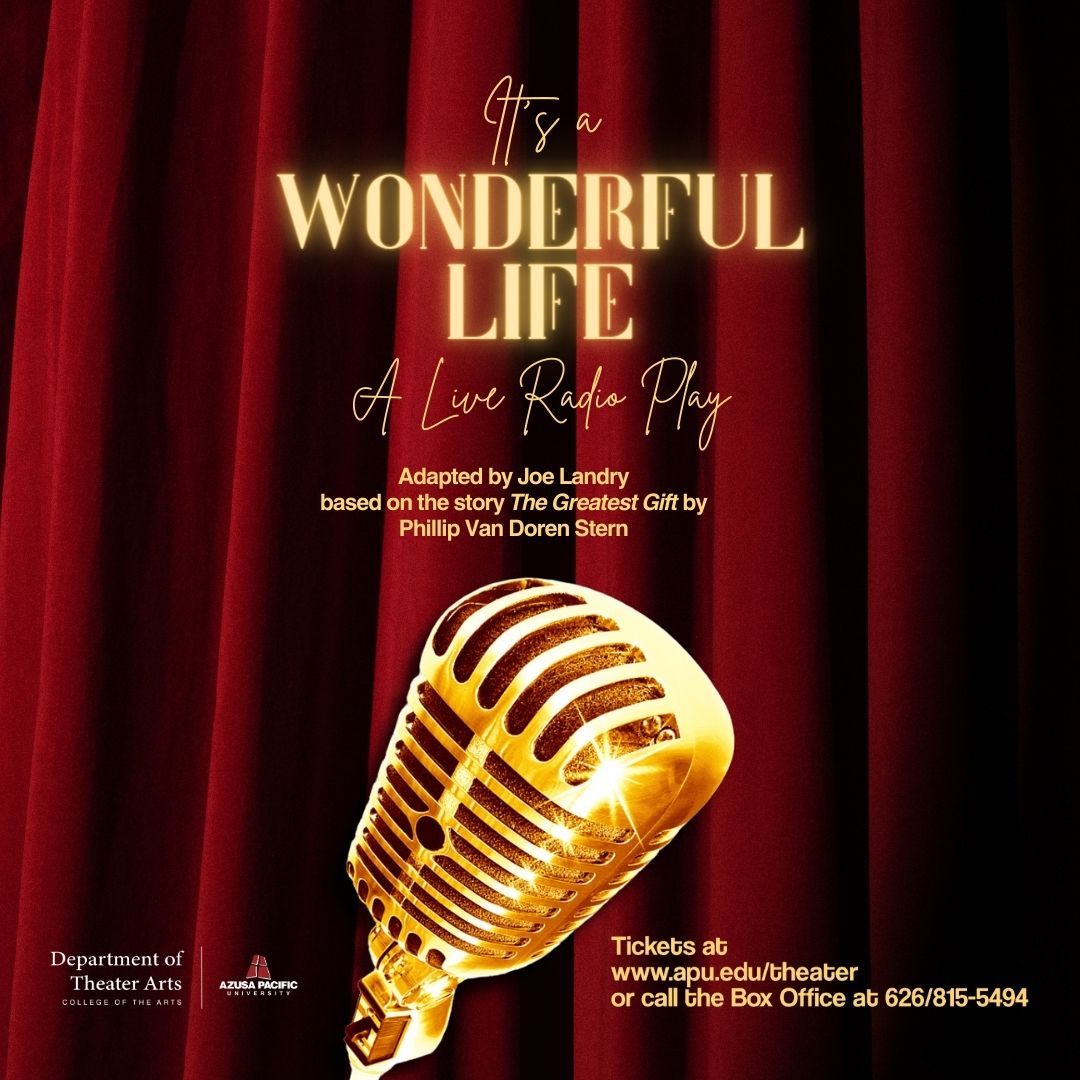 a gold microphone with the title: wonderful life written above it